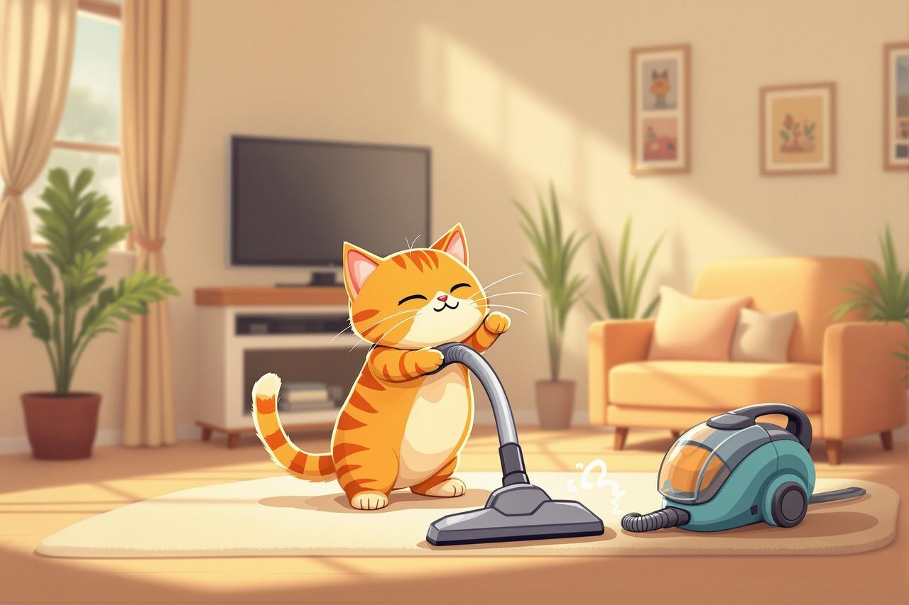短剧网页版 - 《喵星人入侵》第38集：猫咪大战吸尘器